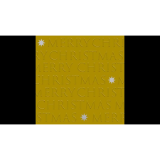 PPD .C333102908 Christmas letters gold dombornyomott papírszalvéta 33x33cm,20db-os papírárú, csomagoló és tárolóeszköz