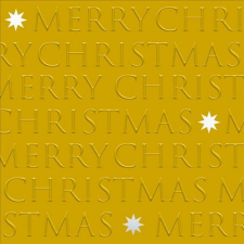 PPD Christmas letters gold dombornyomott papírszalvéta 33x33cm, 20db-os papírárú, csomagoló és tárolóeszköz
