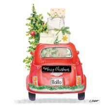PPD Christmas Taxi papírszalvéta 33x33cm, 20db-os konyhai eszköz