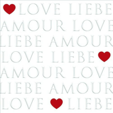 PPD Love letters dombornyomott papírszalvéta 33x33cm, 20db-os papírárú, csomagoló és tárolóeszköz