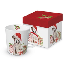 PPD Porcelánbögre 0,35l dobozban, Christmas Pup bögrék, csészék