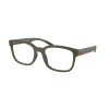Prada Linea Rossa PS05QV 15X1O1 Green Military Matte Demo Lens szemüveg