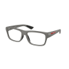 Prada Linea Rossa PS 02TV 16X1O1 Metal Grey Demo Lens szemüveg