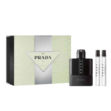 Prada Luna Rossa Black Ajándékszett, Eau de Parfum 100ml + Eau de Parfum 2x 10ml, férfi kozmetikai ajándékcsomag