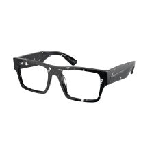 Prada PRA08V 15O1O1 Havana Black Transparent Demo Lens szemüveg szemüvegkeret