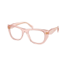 Prada PRA18V 19Q1O1 Transparent Peach Demo Lens szemüveg