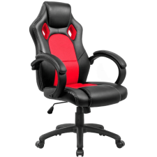 PRAKTIKER LIVING IRODAI FORGÓSZÉK, PIROS-FEKETE 61X69X108-117,5CM forgószék