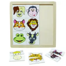 PRC Fa Puzzle felező, párosító játék Kutyás B puzzle, kirakós