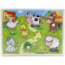 PRC Fogantyús fa puzzle, fogós puzzle, kirakó 30x23 cm - Állatos Nr6 puzzle, kirakós