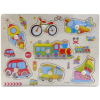 PRC Fogantyús fa puzzle, fogós puzzle, kirakó 30x23 cm - Járművek Nr1