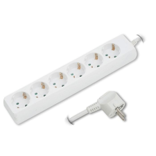 PRC Hálózati elosztó 6 aljzat 3m fehér (20211) (prc-20211) hosszabbító, elosztó