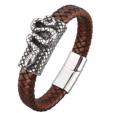 Predator Q1 bőr karkötő 19,5 cm - kobra PD1030 (15466) karkötő