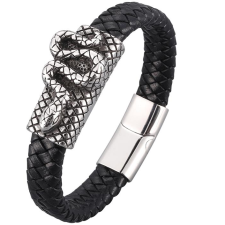 Predator Q1 bőr karkötő 20,5 cm - kobra PD1030 (15547) karkötő