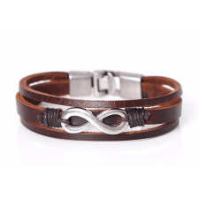 Predator Q1 SLPG1587 bőr karkötő - végtelen barna - 18cm (2315) karkötő