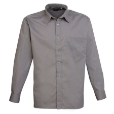 Premier Férfi ing Premier PR200 Men&#039;S Long Sleeve poplin Shirt -2XL/3XL, Dark Grey férfi ing