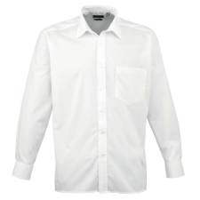 Premier Férfi ing Premier PR200 Men&#039;S Long Sleeve poplin Shirt -6XL, White férfi ing