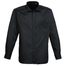Premier Férfi ing Premier PR200 Men&#039;S Long Sleeve poplin Shirt -L, Black férfi ing