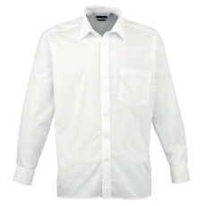 Premier Férfi ing Premier PR200 Men'S Long Sleeve poplin Shirt -S, White