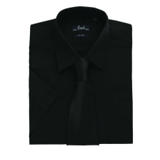 Premier Férfi ing Premier PR202 Men'S Short Sleeve poplin Shirt -3XL, Black