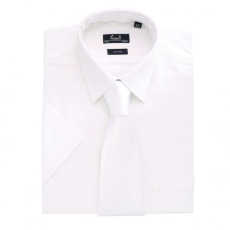Premier Férfi ing Premier PR202 Men'S Short Sleeve poplin Shirt -L, White