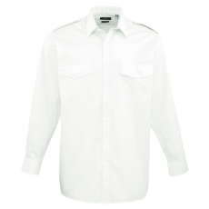 Premier Férfi ing Premier PR210 Men’S Long Sleeve pilot Shirt -L, White