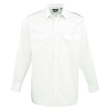 Premier Férfi ing Premier PR210 Men’S Long Sleeve pilot Shirt -S/M, White férfi ing