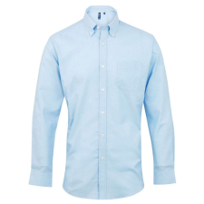 Premier Férfi ing Premier PR234 Men’S Long Sleeve Signature Oxford Shirt -2XL/3XL, Light Blue férfi ing