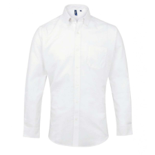 Premier Férfi ing Premier PR234 Men’S Long Sleeve Signature Oxford Shirt -L, White férfi ing