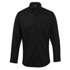 Premier Férfi ing Premier PR234 Men’S Long Sleeve Signature Oxford Shirt -XL/2XL, Black férfi ing