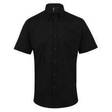 Premier Férfi ing Premier PR236 Men’S Short Sleeve Signature Oxford Shirt -2XL/3XL, Black