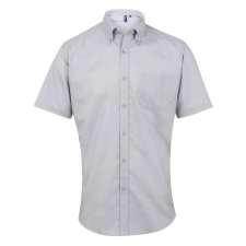 Premier Férfi ing Premier PR236 Men’S Short Sleeve Signature Oxford Shirt -2XL/3XL, Silver férfi ing
