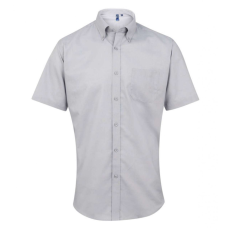 Premier Férfi ing Premier PR236 Men’S Short Sleeve Signature Oxford Shirt -S, Silver