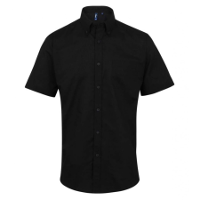 Premier Férfi ing Premier PR236 Men’S Short Sleeve Signature Oxford Shirt -XL/2XL, Black férfi ing