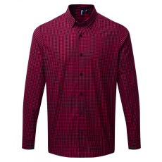 Premier Férfi ing Premier PR252 Maxton' Check Men'S Long Sleeve Shirt -2XL, Black/Red
