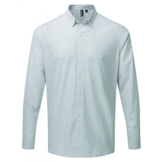 Premier Férfi ing Premier PR252 Maxton' Check Men'S Long Sleeve Shirt -2XL, Silver/White
