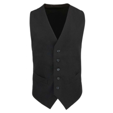 Premier Férfi Premier PR622 Men’S Lined polyester Waistcoat -2XL, Black