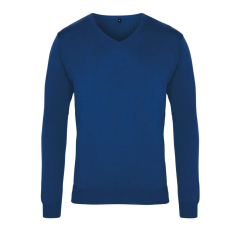 Premier Férfi Premier PR694 Men'S Knitted v-neck Sweater -S, Royal