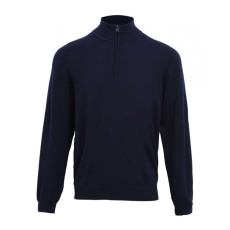 Premier Férfi Premier PR695 Men'S Quarter-Zip Knitted Sweater -2XL, Navy