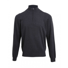 Premier Férfi Premier PR695 Men'S Quarter-Zip Knitted Sweater -M, Charcoal