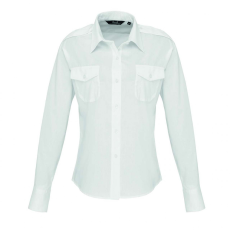 Premier Női blúz Premier PR310 Women'S Long Sleeve pilot Shirt -M, White