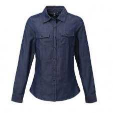 Premier Női blúz Premier PR322 Women&#039;S Jeans Stitch Denim Shirt -3XL, Indigo Denim blúz
