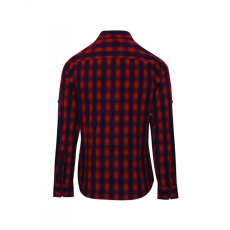 Premier Női blúz Premier PR350 Mulligan' Check - Women'S Long Sleeve Cotton Shirt -XL, Red/Navy