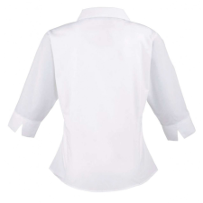 Premier Női Premier PR305 Women&#039;S poplin 3/4 Sleeve Blouse -5XL, White blúz