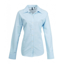 Premier Női Premier PR334 Women&#039;S Long Sleeve Signature Oxford Blouse -3XL, Light Blue blúz
