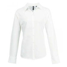 Premier Női Premier PR334 Women&#039;S Long Sleeve Signature Oxford Blouse -XL, White blúz