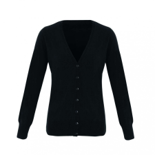 Premier Női Premier PR402 Essential' Acrylic Women'S Cardigan -6XL, Black női pulóver, kardigán