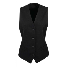 Premier Női Premier PR623 Women&#039;S Lined polyester Waistcoat -XXS, Black női mellény