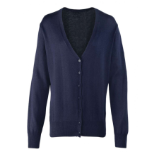 Premier Női Premier PR697 Women'S Button-Through Knitted Cardigan -M, Navy női pulóver, kardigán