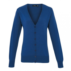 Premier Női Premier PR697 Women'S Button-Through Knitted Cardigan -XL, Royal