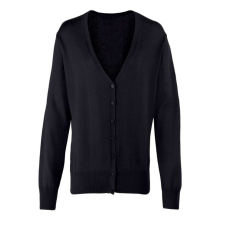 Premier Női Premier PR697 Women&#039;S Button-Through Knitted Cardigan -XS, Black női pulóver, kardigán